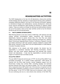 HEADQUARTERS ACTIVITIES - Click Here