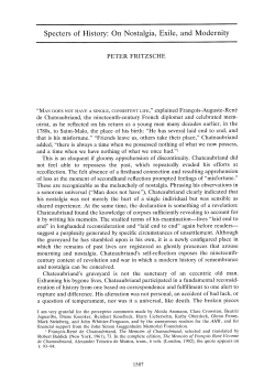 Specters of History: On Nostalgia, Exile, and