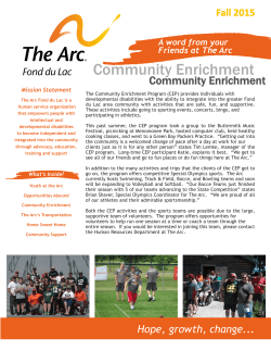 Community Enrichment - The Arc of Fond du Lac