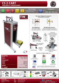 CS 2 CART, Cassese pneumatic underpinner (v