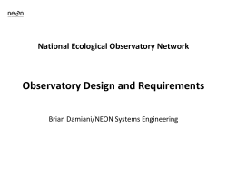 NEON Observatory Design and Requirements