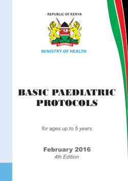 basic paediatric protocols - Centre for Tropical Medicine and Global