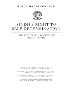 sindh`s right to self determination