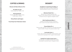Dessert Menu