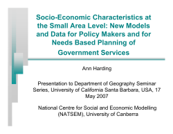 Creating Socio-Economic Household Data at the
