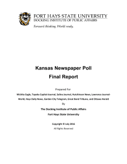 Kansas Newspaper Poll Final Report