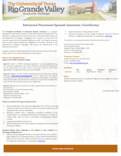 Advanced Placement Spanish Literature (Certificate)