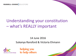 Understanding your constitution – what`s REALLY important