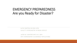 5-1 Emergency Preparedness - Georgia Hospice and Palliative