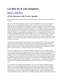 Let Him Do It with Simplicity