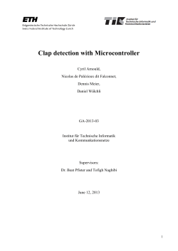 Clap detection with Microcontroller