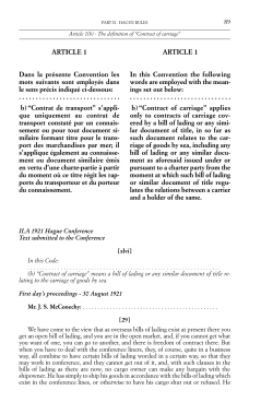 ARTICLE 1 Dans la pr&eacute;sente Convention les mots suivants sont