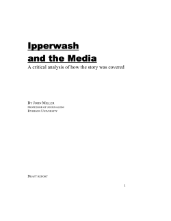 Ipperwash and the Media: A Critical analysis of how the story was
