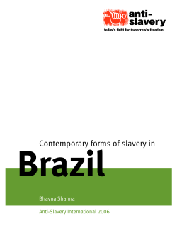 Contemporary Forms of Slavery in Brazil - Anti