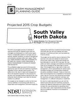 2015 - NDSU Agriculture