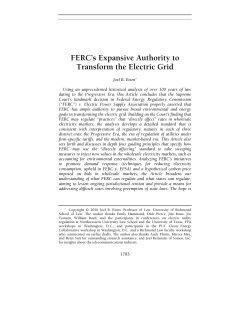 FERC`s Expansive Authority to Transform the Electric Grid
