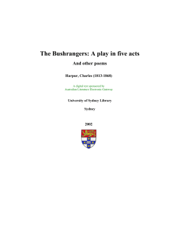 The Bushrangers: A play in five acts