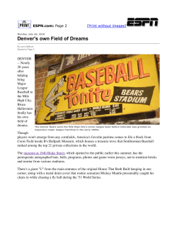 ESPN.com - Denver`s own Field of Dreams