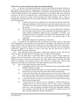 G.S. 160A-324 Page 1 &sect; 160A-324. Contract with private solid waste
