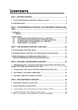 Unit 2. The Beginnings of English