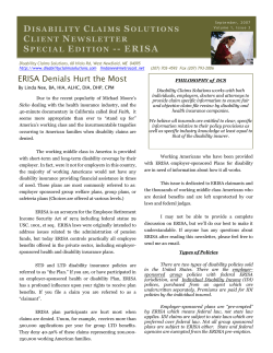 Disability Insurance and ERISA Denials