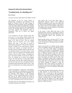 Looking back, at a dazzling star - Sri Lanka Journal of Child Health