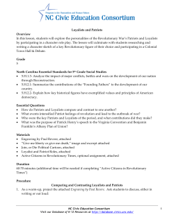 Loyalists and Patriots - Database of K