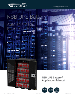 NSB UPS Battery &reg; Application Manual