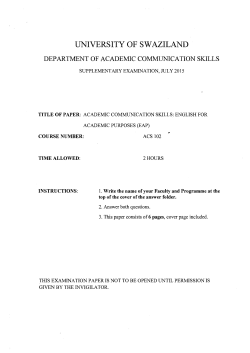 ACS 102 - UNISWA Library - University of Swaziland