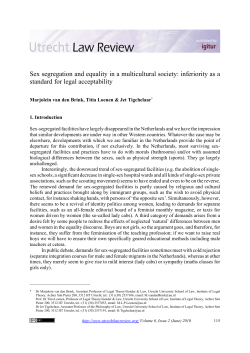 Sex segregation and equality in a multicultural society: inferiority as