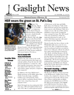 March - Historical Society of Riverton, NJ