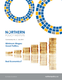 Minimum Wages: Good Politics, Bad Economics?