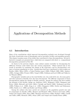4 Applications of Decomposition Methods