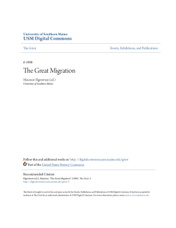 The Great Migration - USM Digital Commons