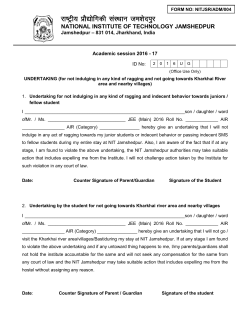 Undertaking (ragging and going towards