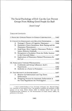The Social Psychology of Evil: Can the Law Prevent Groups From