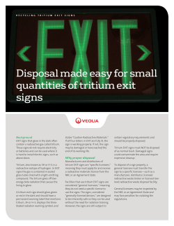 Disposal made easy for small quantities of tritium exit signs