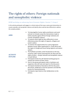 The rights of others: Foreign nationals and xenophobic violence
