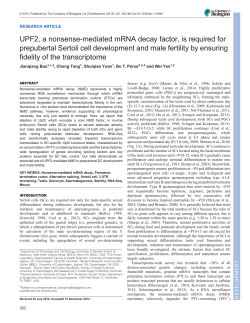 UPF2, a nonsense-mediated mRNA decay factor, is