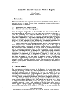 Embedded Present Tense and Attitude Reports