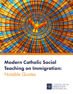 Modern Catholic Social Teaching on Immigration: Notable Quotes