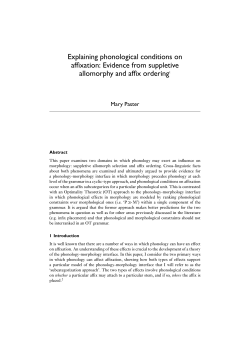 Explaining phonological conditions on affixation