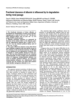 Fractional Clearance of Albumin is Influenced by