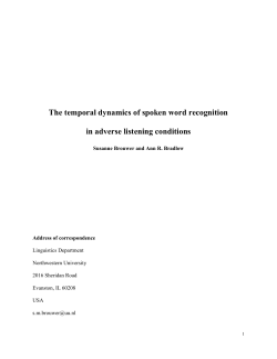The temporal dynamics of spoken word recognition in adverse
