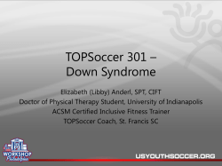 TOPSoccer 301 &ndash; Down Syndrome