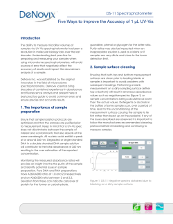 Five Ways to Improve the Accuracy of 1ul UV-VIS