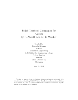 Scilab Textbook Companion for Algebra by P. Abbott And M. E. Wardle