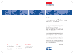 Contemporary Far Left Parties in Europe