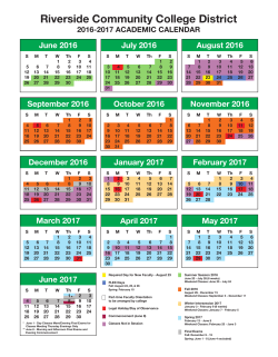 2016-17 Academic Calendar
