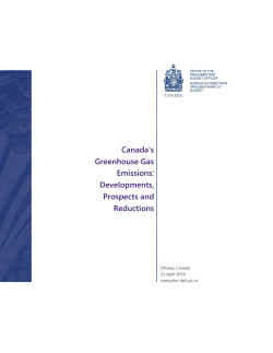 Canada`s Greenhouse Gas Emissions